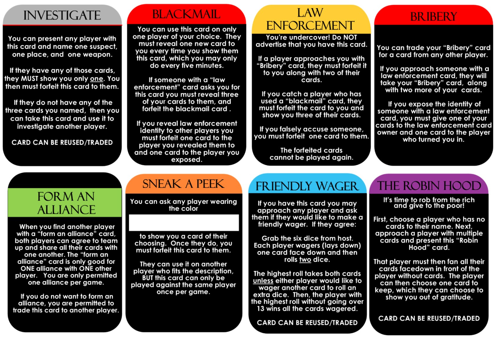 Clued-In Murder Mystery Scavenger Hunt - Printable Party Game for Murder Mystery Party Free Printables