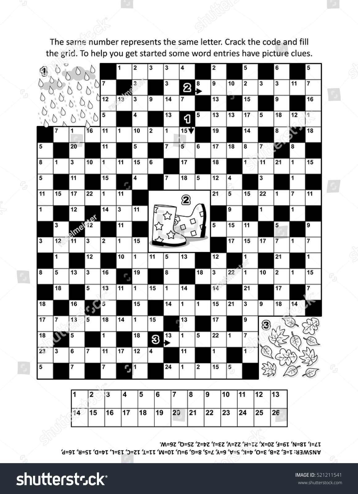 Codebreaker Codeword Code Cracker Crossword Puzzle Stock Vector with regard to Free Online Printable Codeword Puzzles