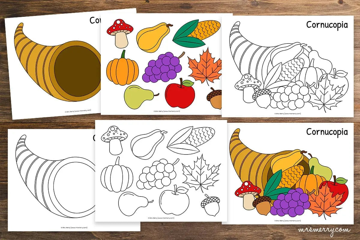 Cornucopia Printable | Make A Cornucopia Craft | Mrs. Merry with regard to Free Cornucopia Pattern Printables
