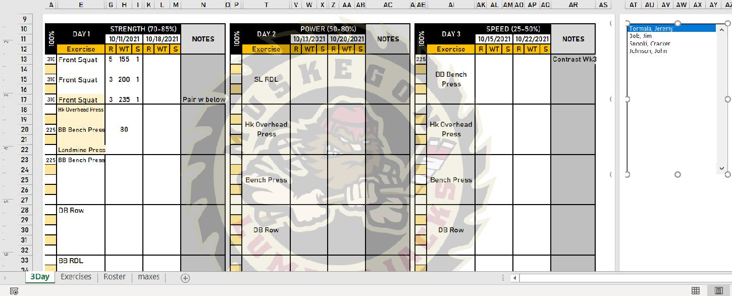 Create A Strength Training Template With Microsoft Exceljeremy pertaining to Free Strength And Conditioning Excel Templates