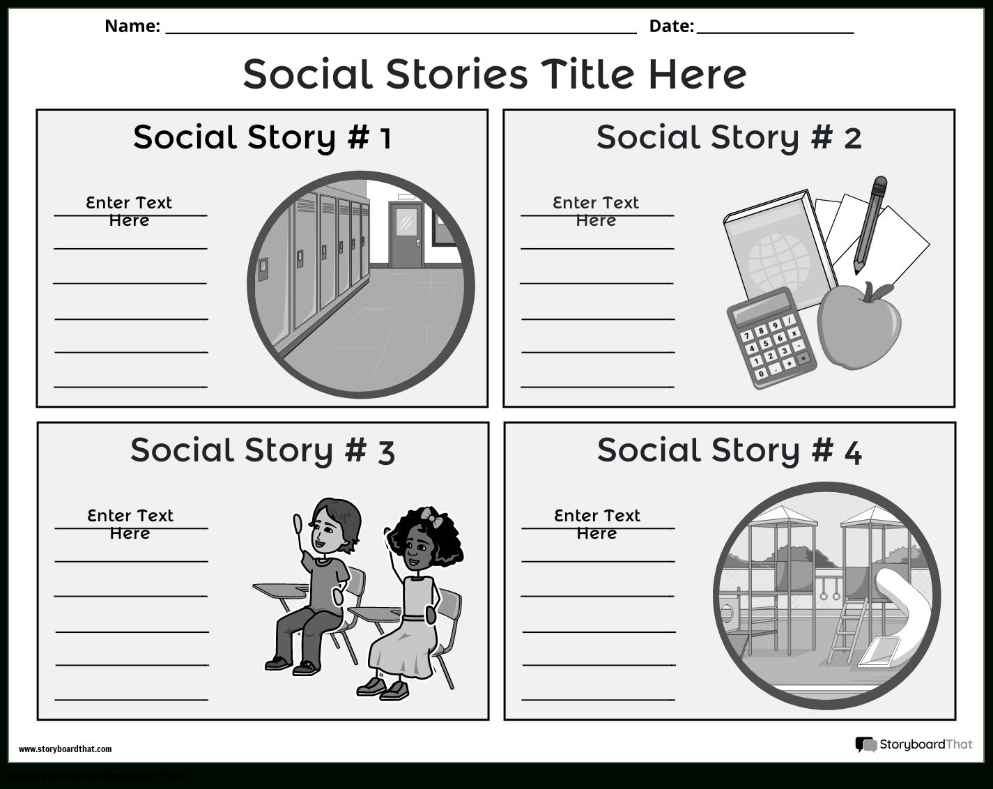 Create Custom Social Stories Templates | Free And Printable with regard to Free Social Story Templates