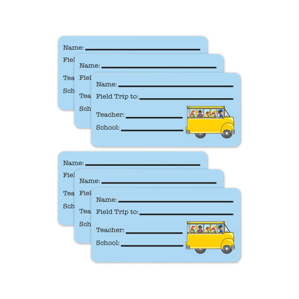 Creative Shapes Etc. Field Trip Nametags, 36 Per Pack, 6 Packs within Free Field Trip Name Tags Template