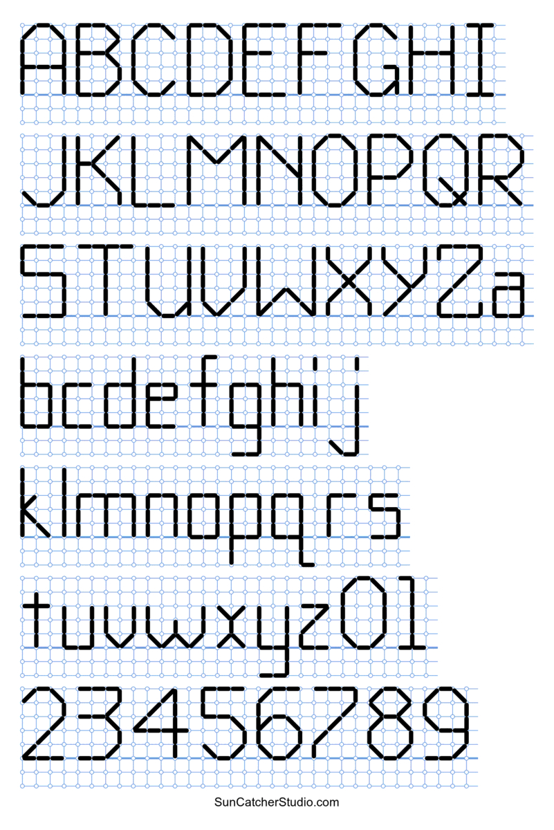 Cross Stitch Letters: Generator And Alphabet Font Patterns – Free with Free Printable Alphabet Cross Stitch Patterns