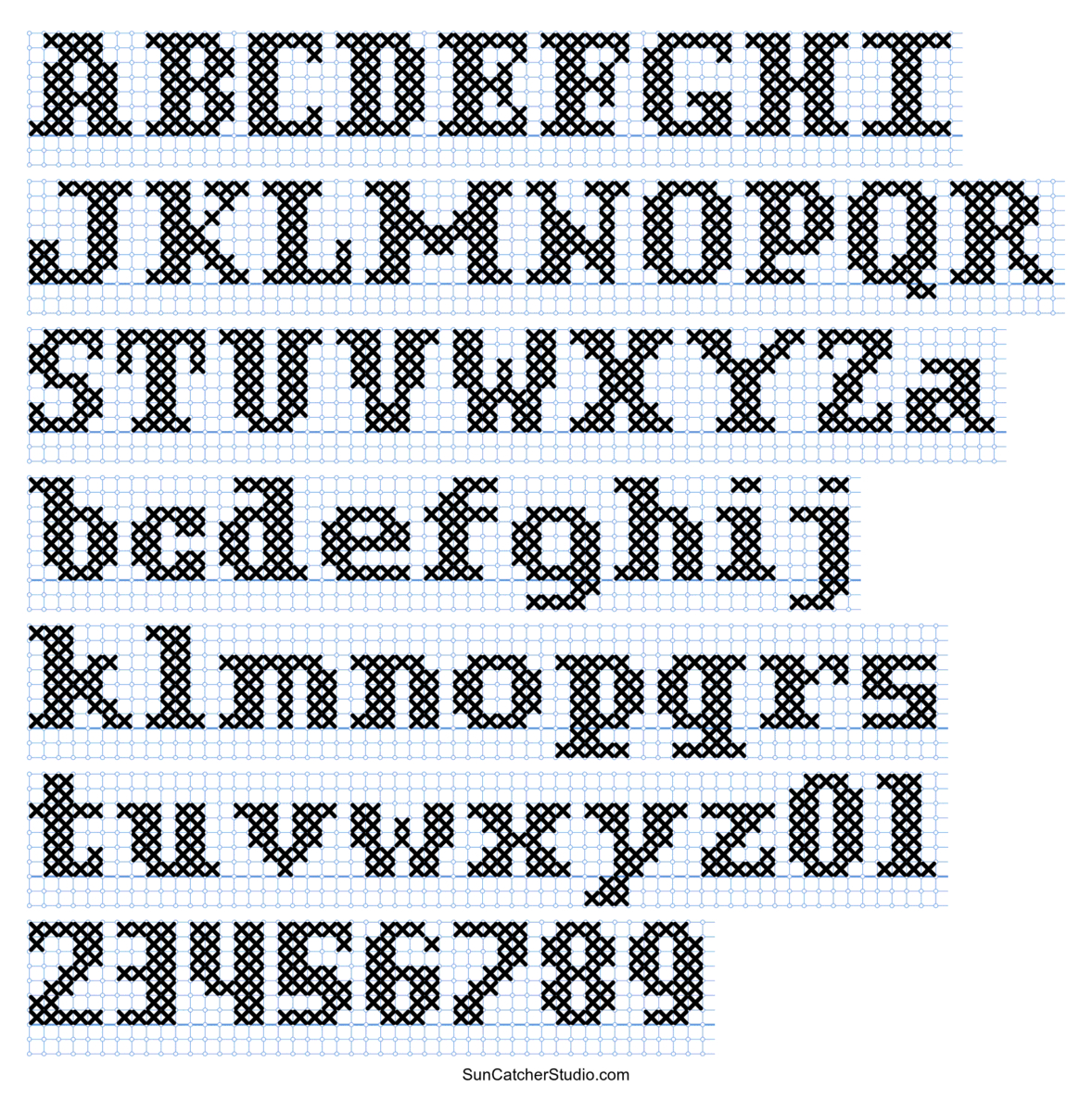 Cross Stitch Letters: Generator And Alphabet Font Patterns – Free with regard to Free Printable Alphabet Cross Stitch Patterns