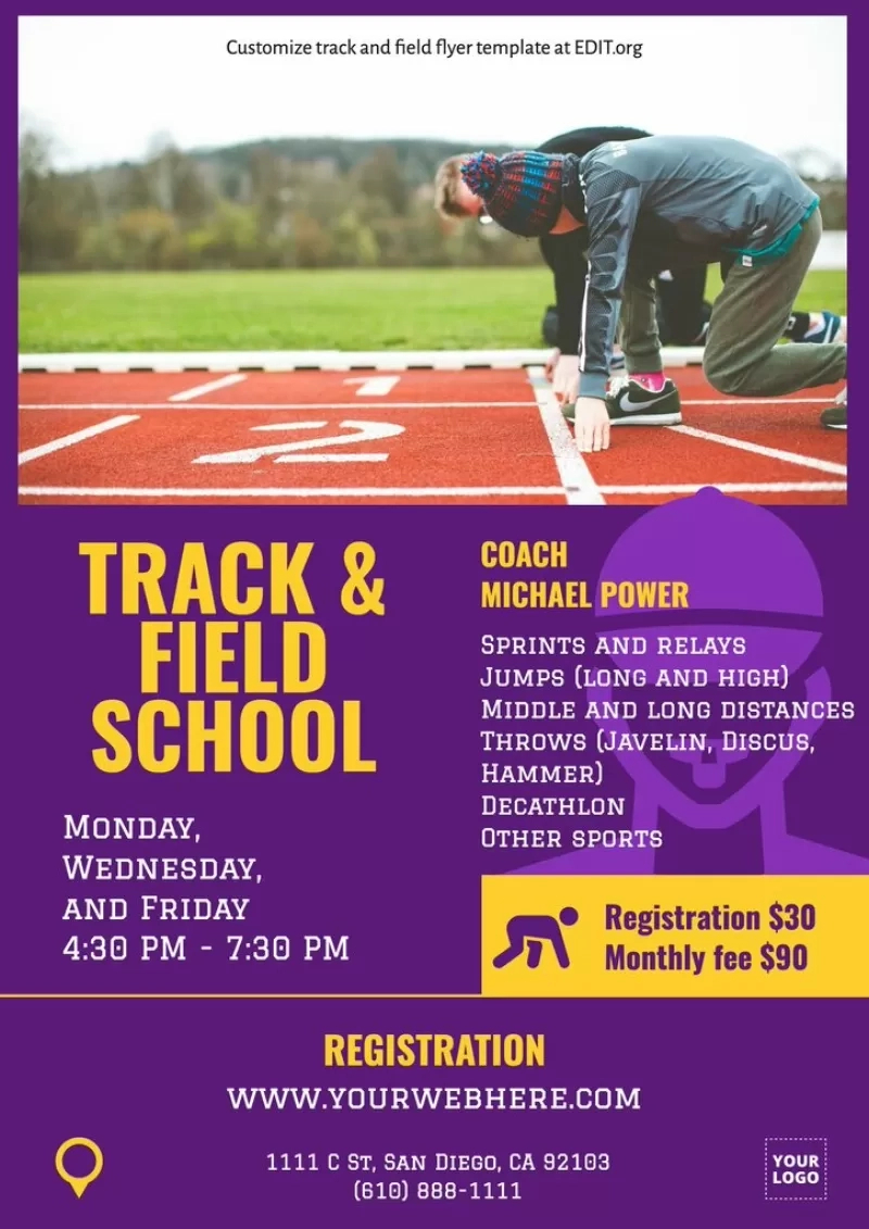 Customize Track And Field Posters And Banners for Track And Field Templates Free
