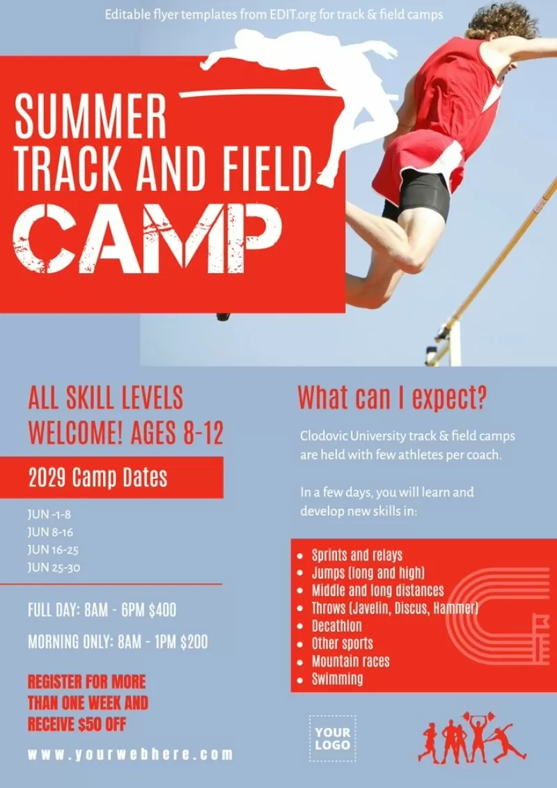 Customize Track And Field Posters And Banners intended for Track And Field Templates Free