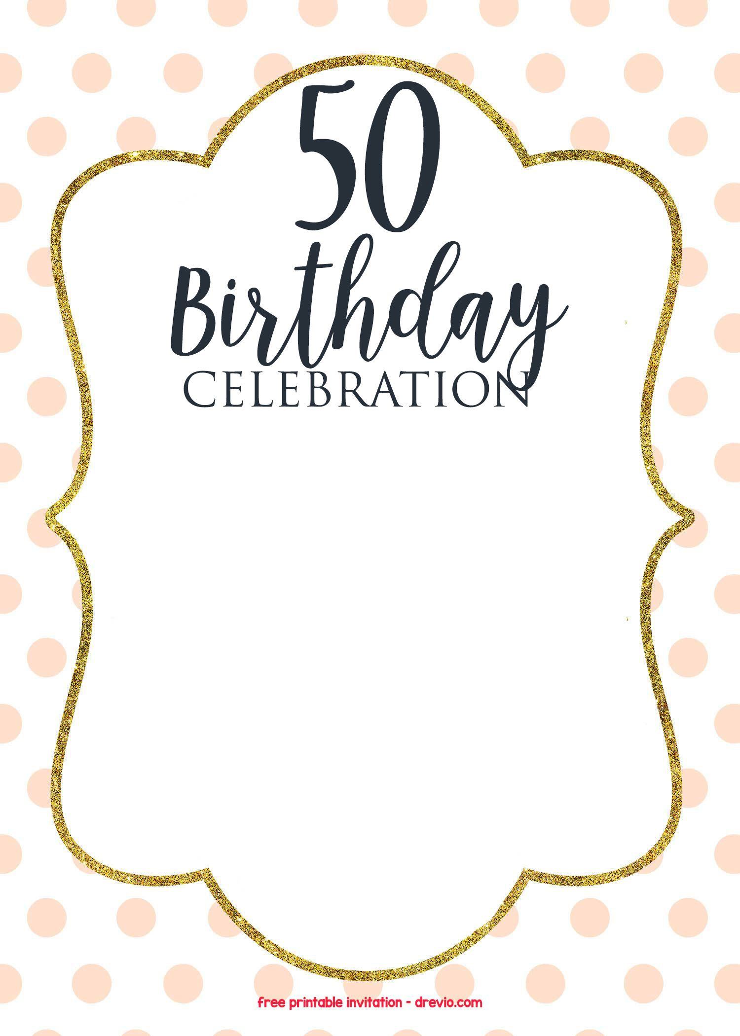 Идеи На Тему «Приглашение На День Рождения» (8) | Приглашение На regarding Free Printable 50Th Birthday Borders