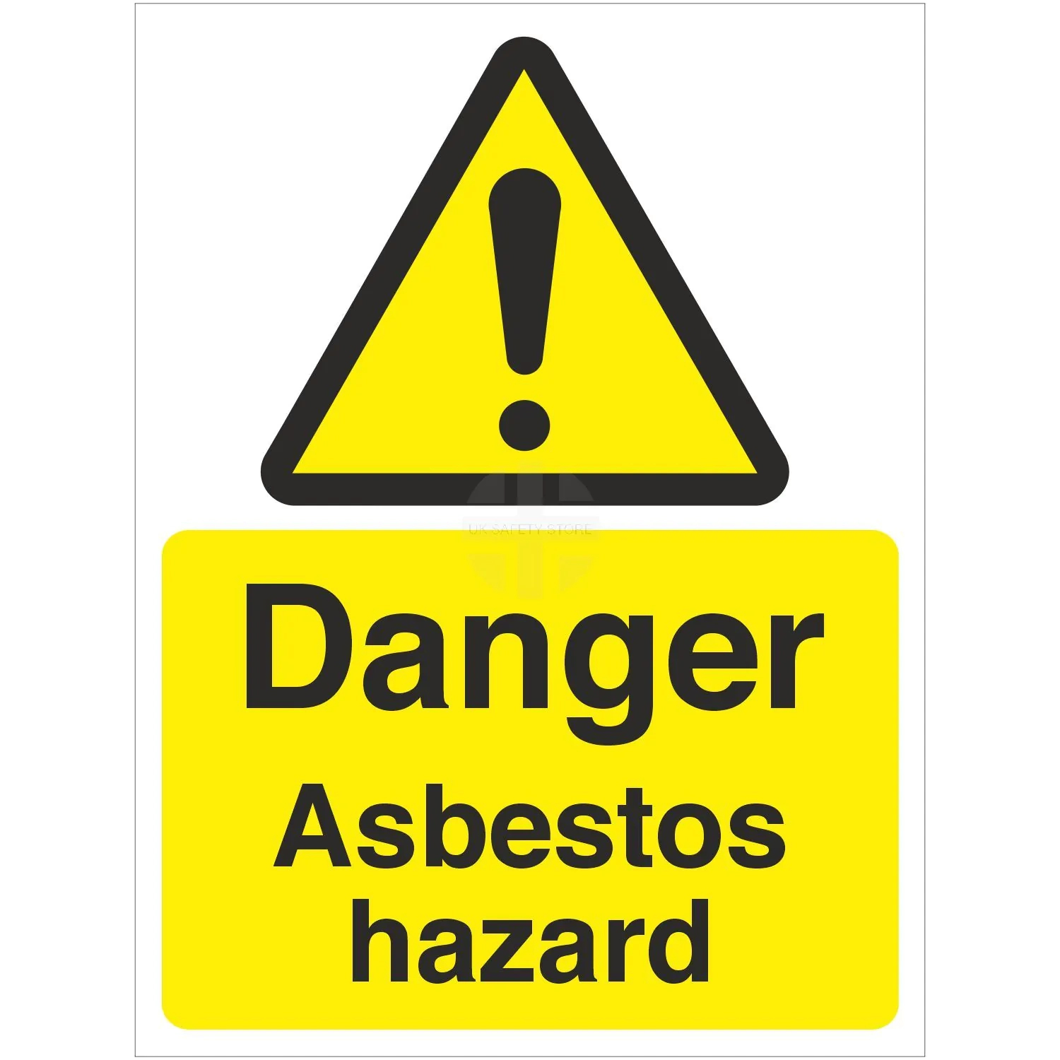 Danger Asbestos Hazard Sign | Uk Safety Store in Free Printable Asbestos Warning Signs