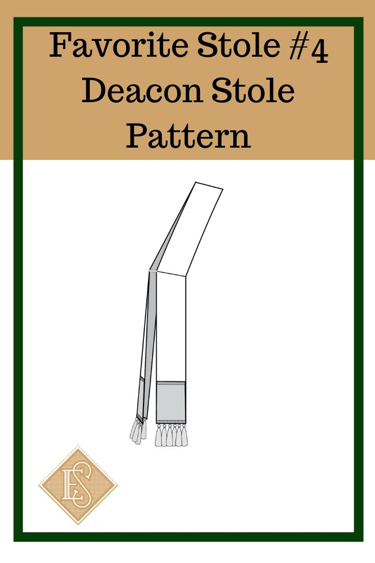 Deacon Stole Church Vestment Pattern, Diy Religous Garment, How To throughout Free Printable Clergy Stole Pattern