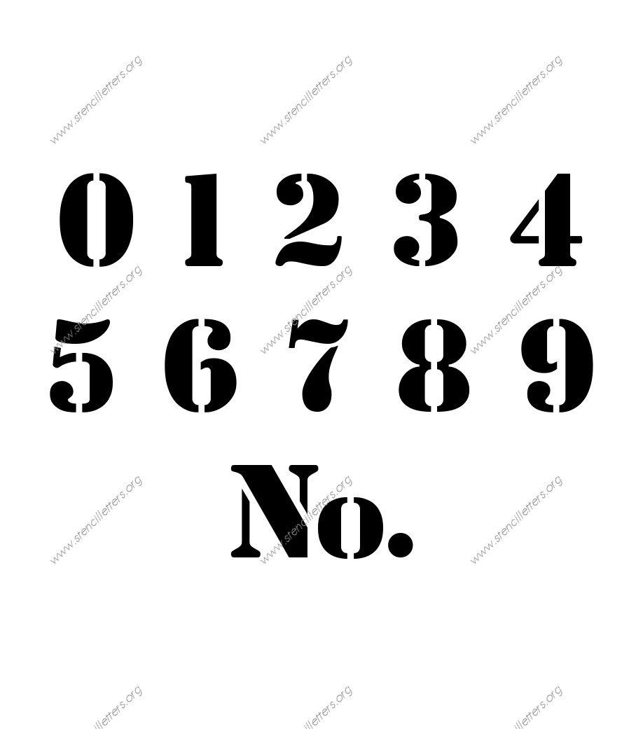 Decorative Army Number Stencils 0 To 9 Up To 36 Inch Printable inside Printable 8 Inch Number Stencils