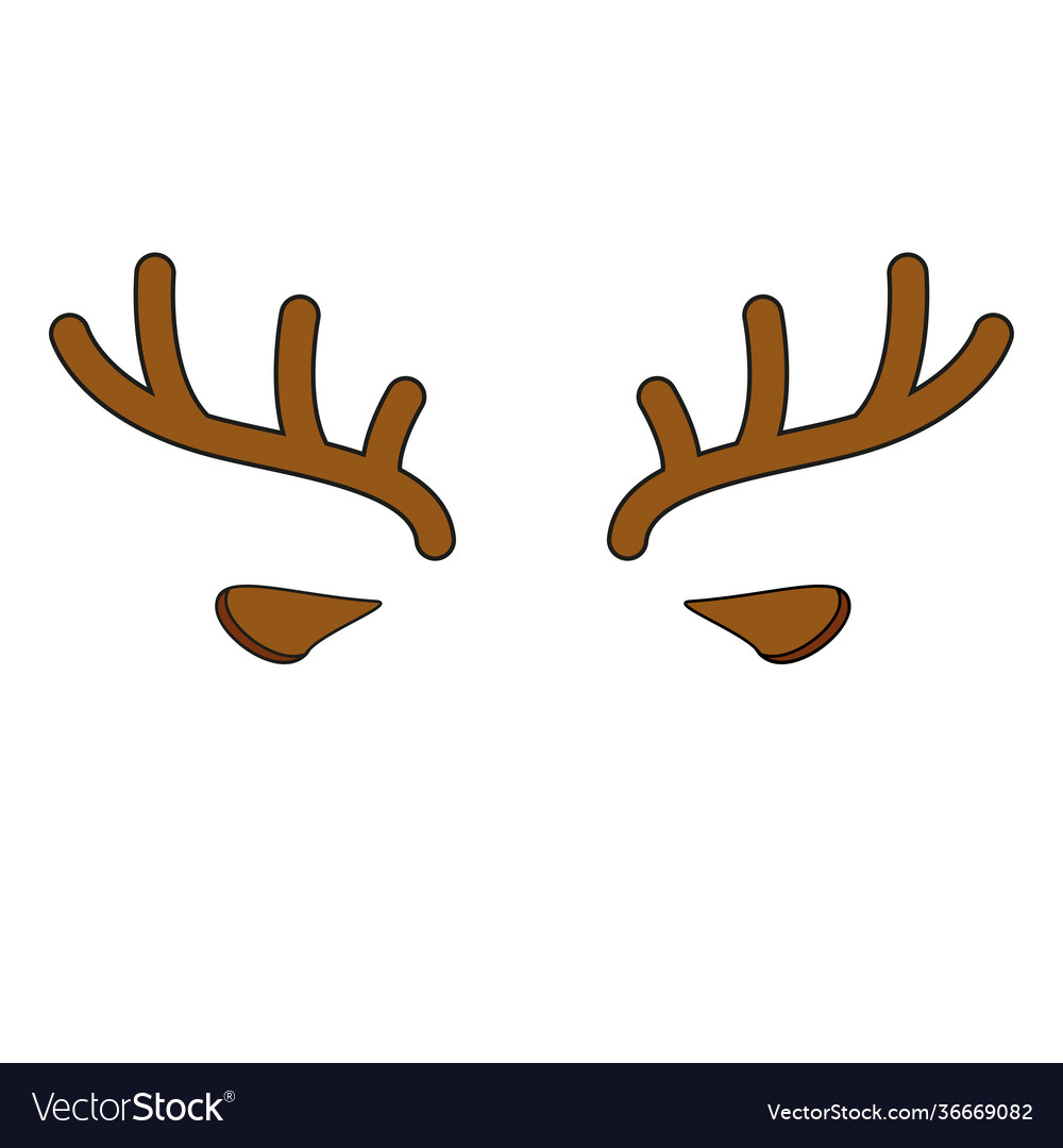 Deer Antlers Logo Template Design Royalty Free Vector Image in Deer Antler Pattern Printable