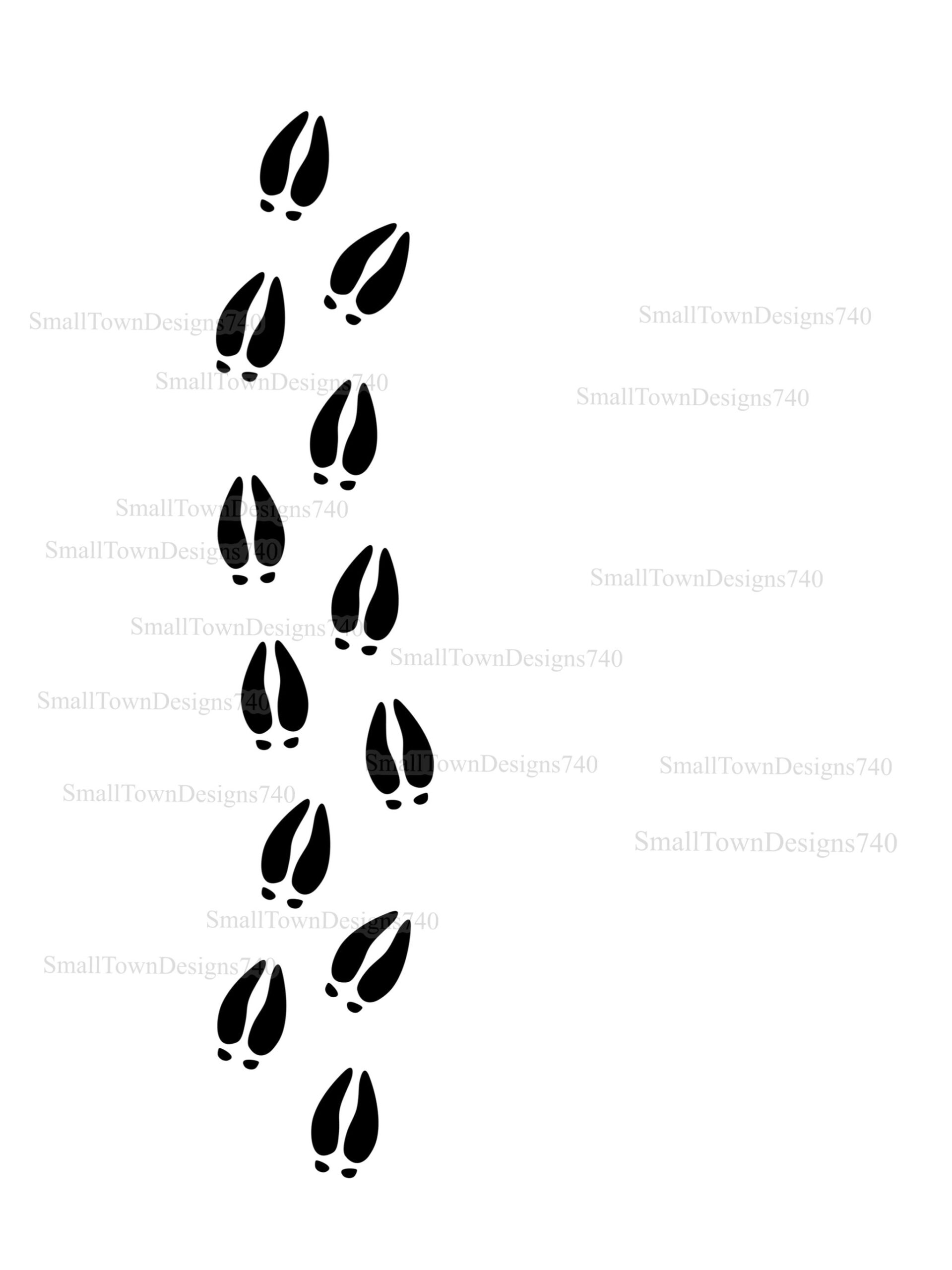 Deer Tracks Hooves High Resolution Png Digital Design With within Printable Deer Track Stencils