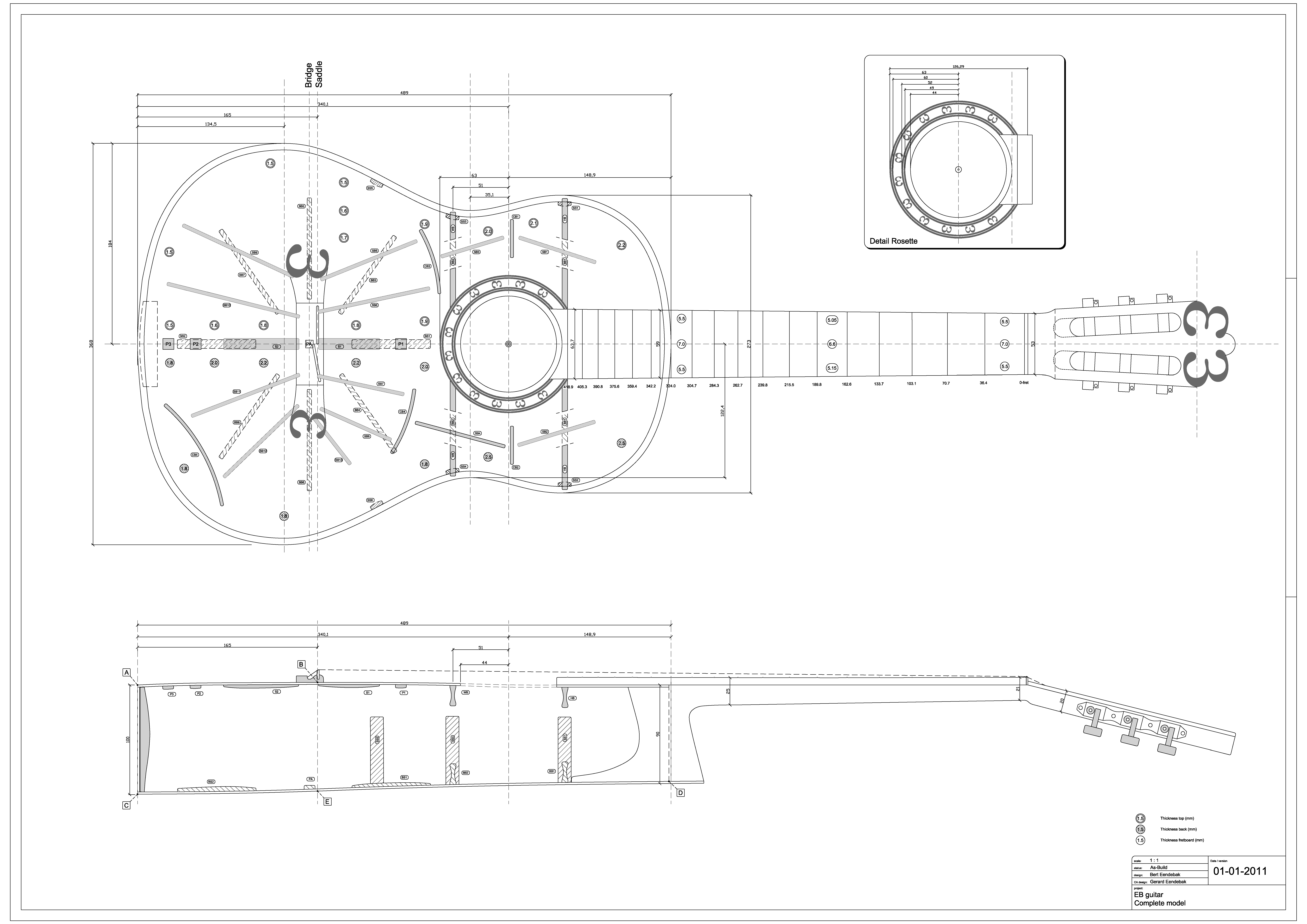 Design Of A Classical Guitar regarding Free Guitar Building Templates