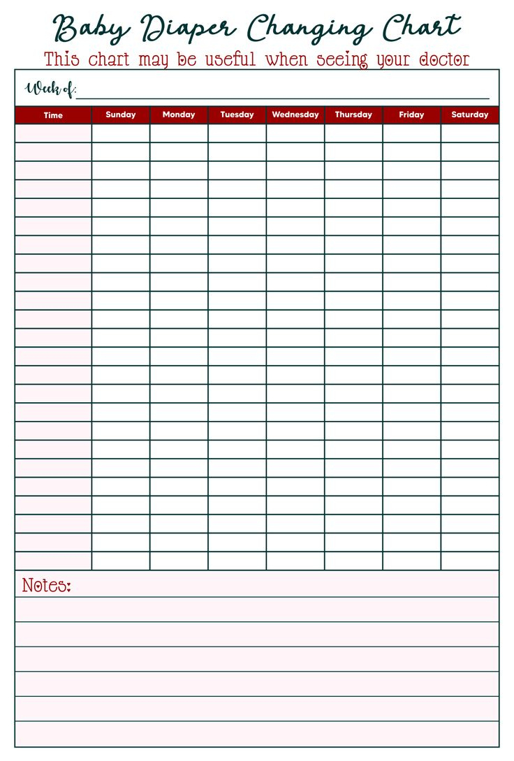 Diaper-Changing Log - 12 Free Pdf Printables | Printablee regarding Free Printable Diaper Changing Log