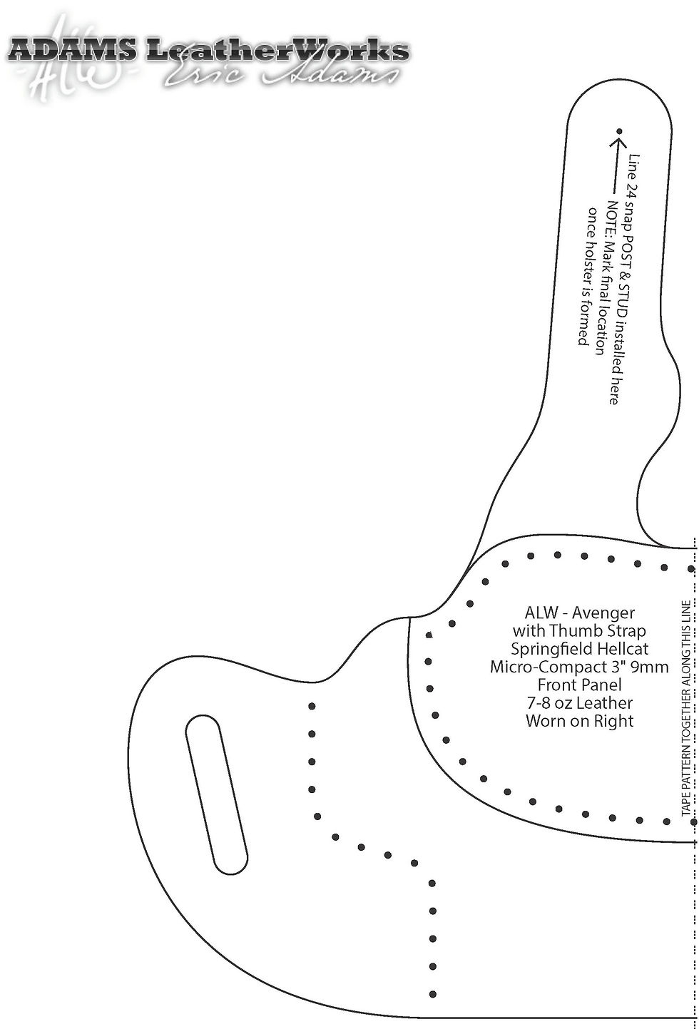 Digital Patterns | Adams Leatherworks intended for Pdf Printable Leather Holster Patterns