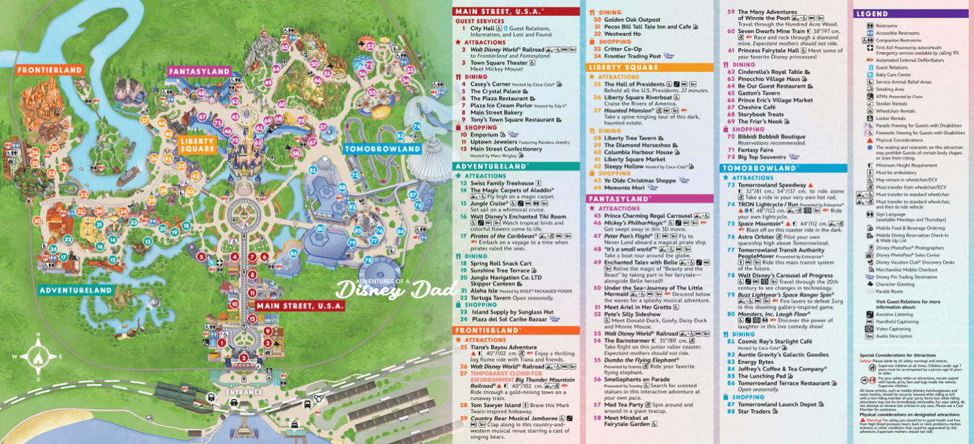Disney&amp;#039;S Magic Kingdom Park Map (2025) - Www intended for Free Printable Magic Kingdom Map