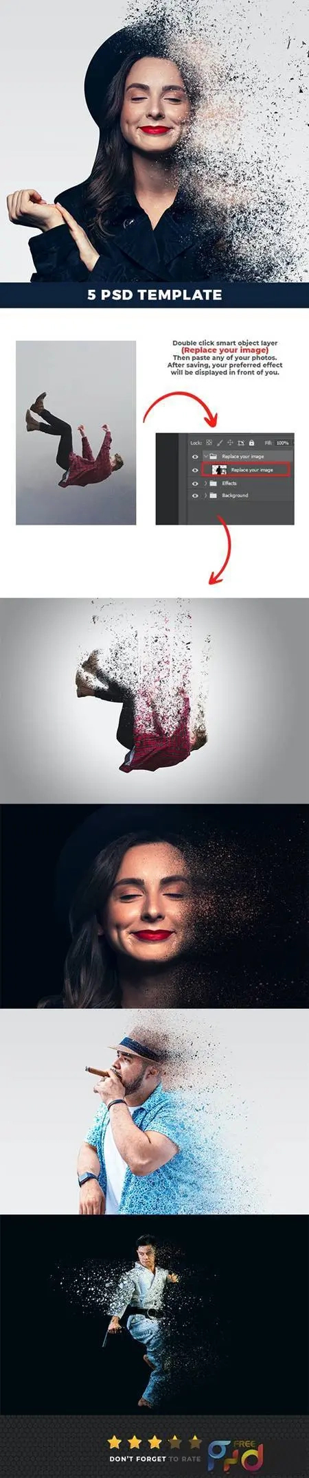 Dispersion Photo Effect Template 36915739 - Freepsdvn pertaining to Free Psd Photo Effects Templates