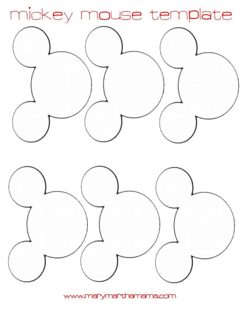 Diy Mickey Mouse Ears Garland Tutorial – Mary Martha Mama throughout Free Mickey Ears Template