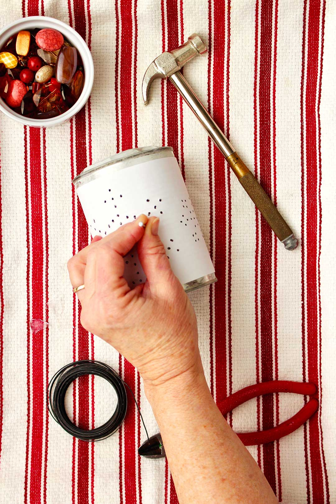 Diy Punched Tin Can Lanterns | Welcome To Nana&amp;#039;S intended for Printable Tin Lantern Patterns