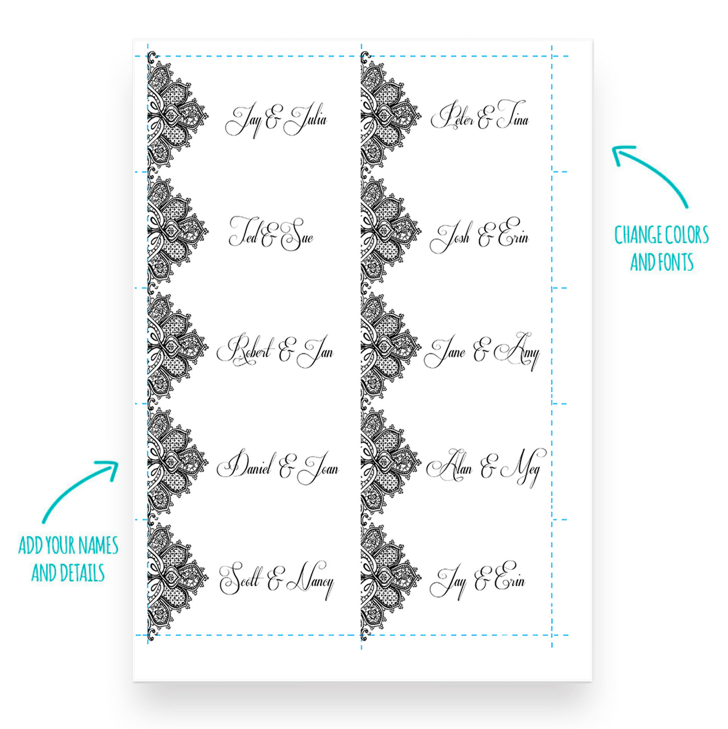 Diy Wedding Invitation Belly Band With Guest Names with Free Belly Band Template