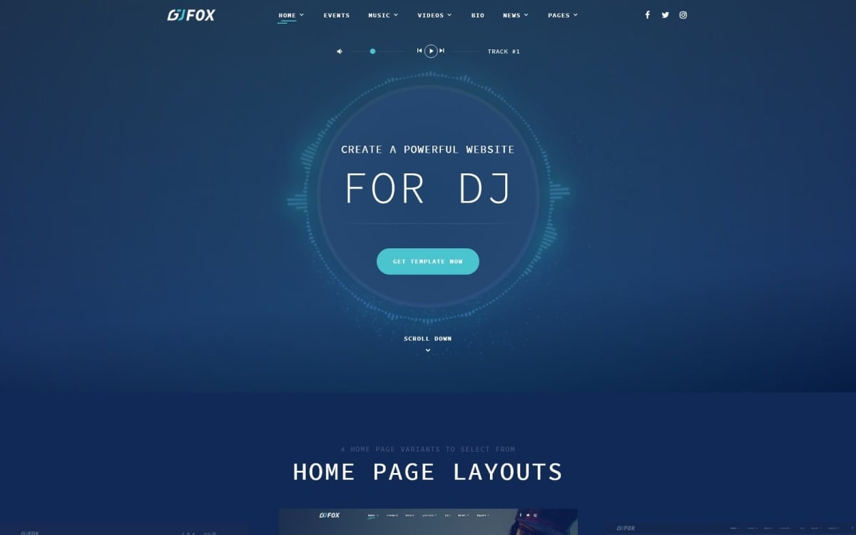 Dj Fox - Dj Multipage Creative Bootstrap Html Website Template with regard to Free Dj Bio Templates