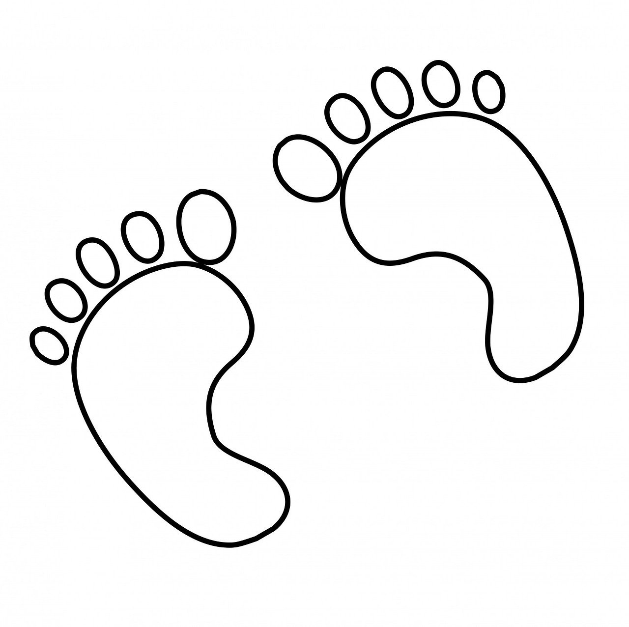 Download Footprint, Footprints, Outline. Royalty-Free Stock for Footprint Outline Printable Free