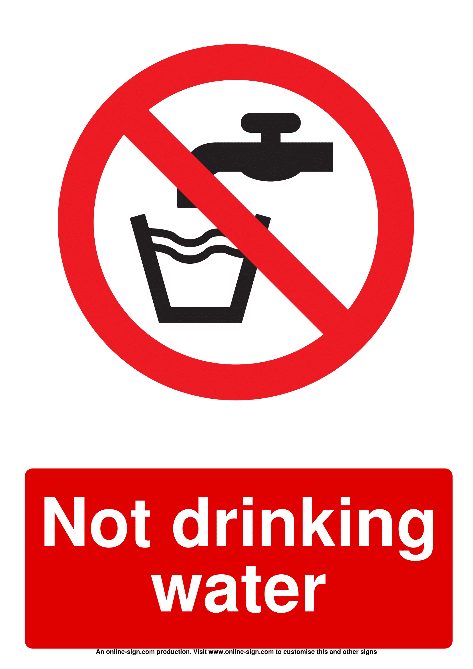 Drinking Water Signs | Poster Template pertaining to Free Printable Non Potable Water Signs