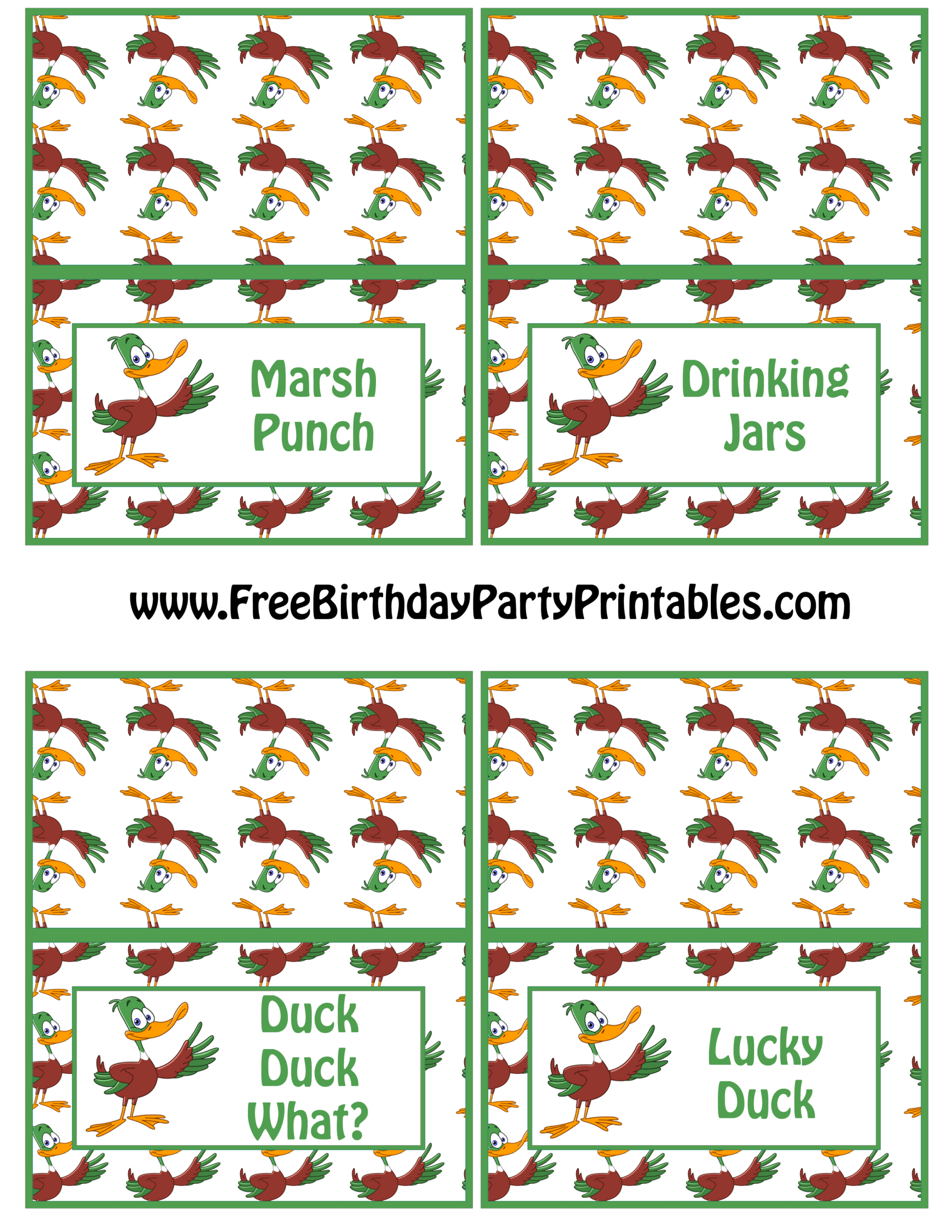 Duck Hunting Birthday Party Printables within Free Printable Hunting Birthday Cards