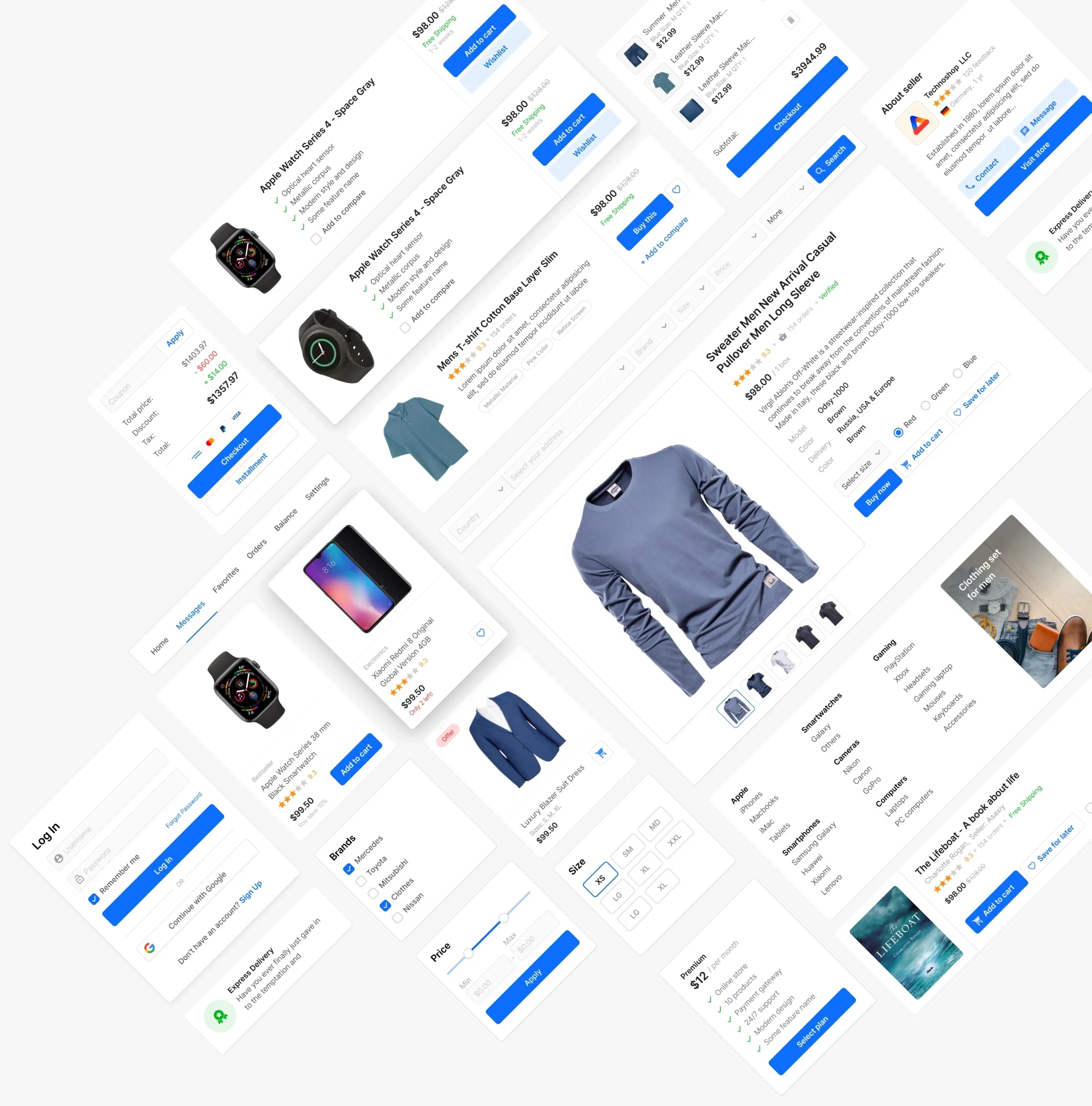 E-Commerce Ui Kit And Templates For Figma, Sketch for Uikit Free Templates