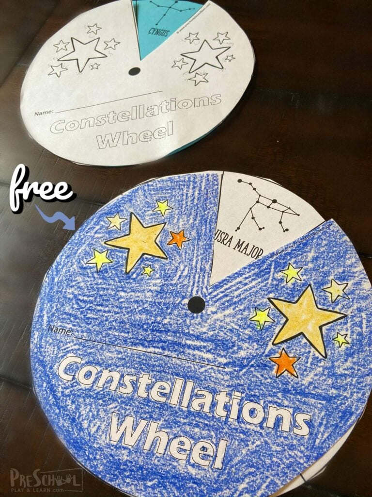 ⭐ Free Constellations For Kids Printable Wheel Pdf inside Free Printable Constellation Patterns