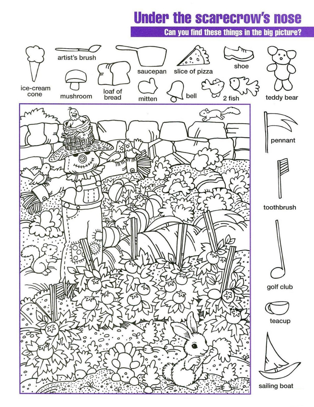 Easy And Hard Hidden Pictures Worksheet Pintable | 101 Activity for Free Printable Difficult Hidden Pictures