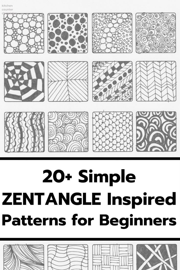 Easy Zentangle Patterns For Beginners And Kids inside Free Printable Zentangle Patterns
