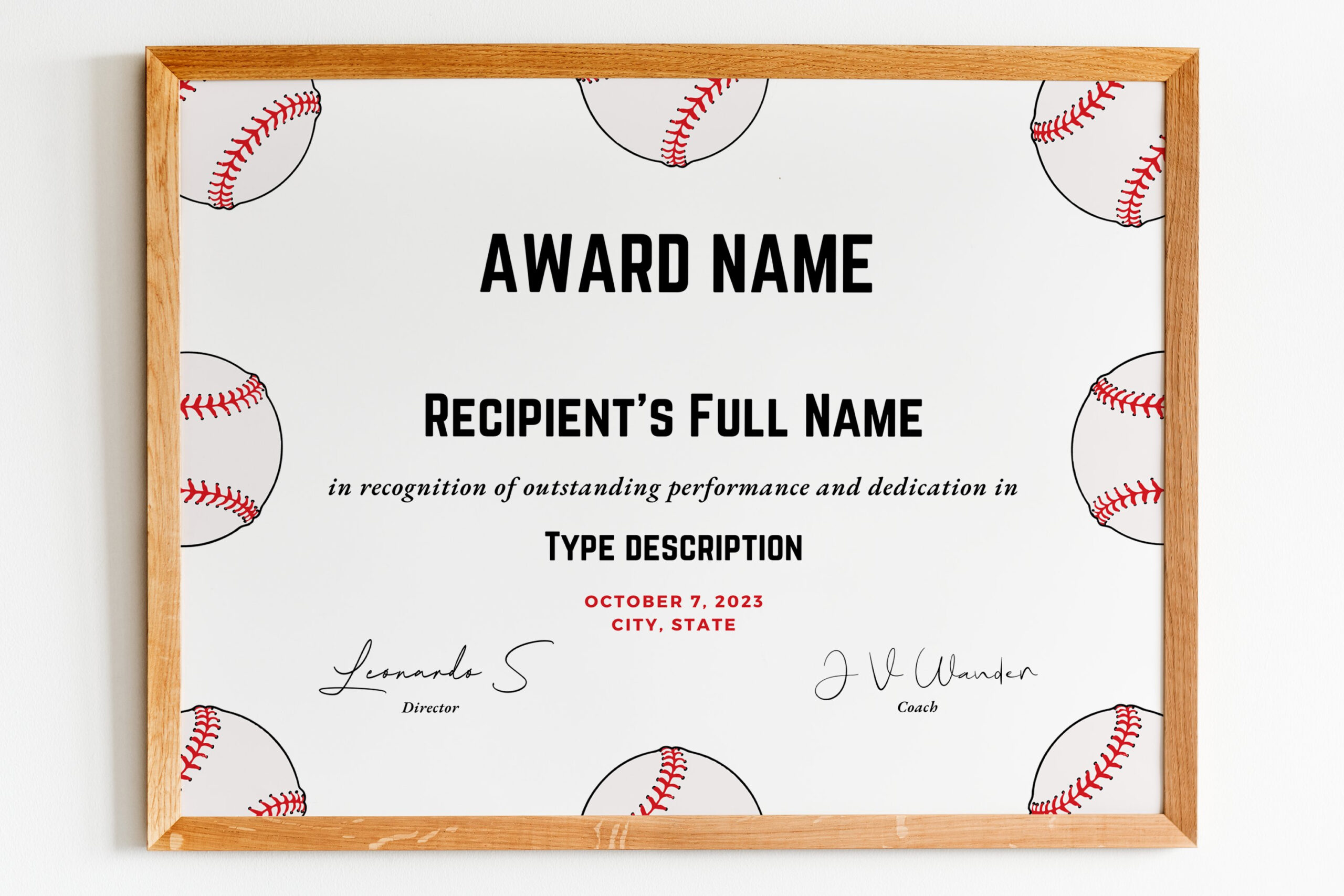Editable Baseball Award Certificate Template, Printable within Free Printable Baseball Award Certificates