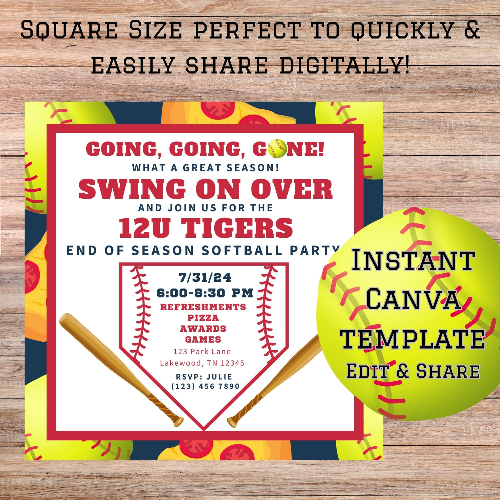 Editable Softball Party Invite Digital Softball Invite Editable pertaining to Free Printable Softball Party Invitations