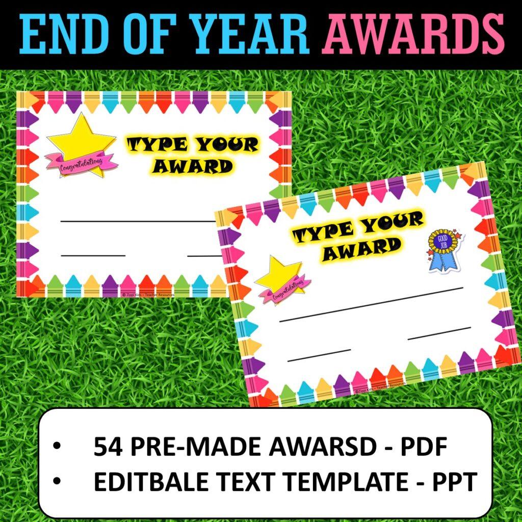 End Of The Year Awards Certificates For Graduation - Zippi Kids throughout Free End of Year Award Templates