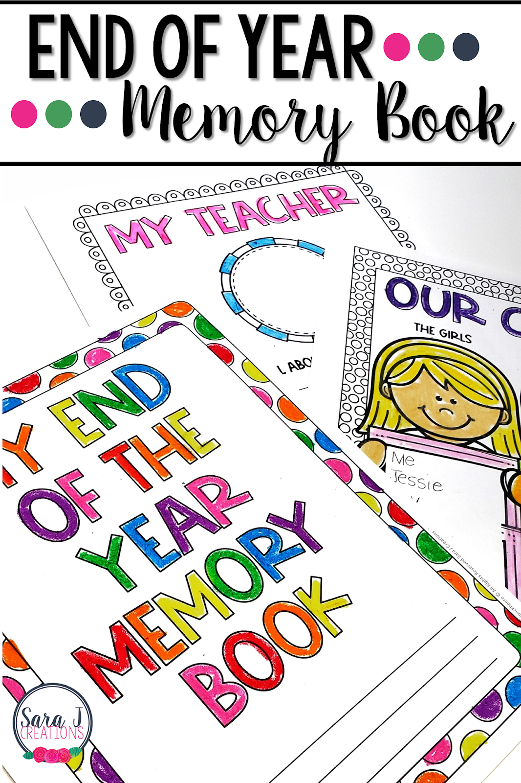 End Of The Year Memory Book | Sara J Creations within Free End of Year Memory Book Printables