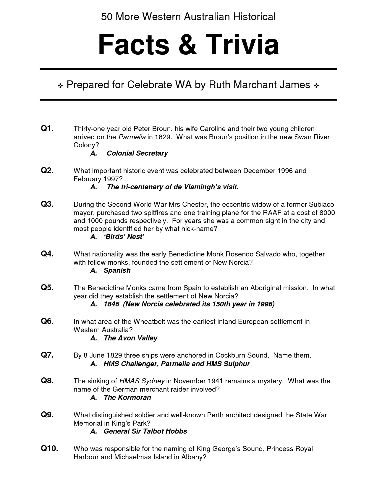 Engaging Senior Quiz Questions To Spark Memories - Worksheets Library inside Free Printable Trivia Questions And Answers For Seniors