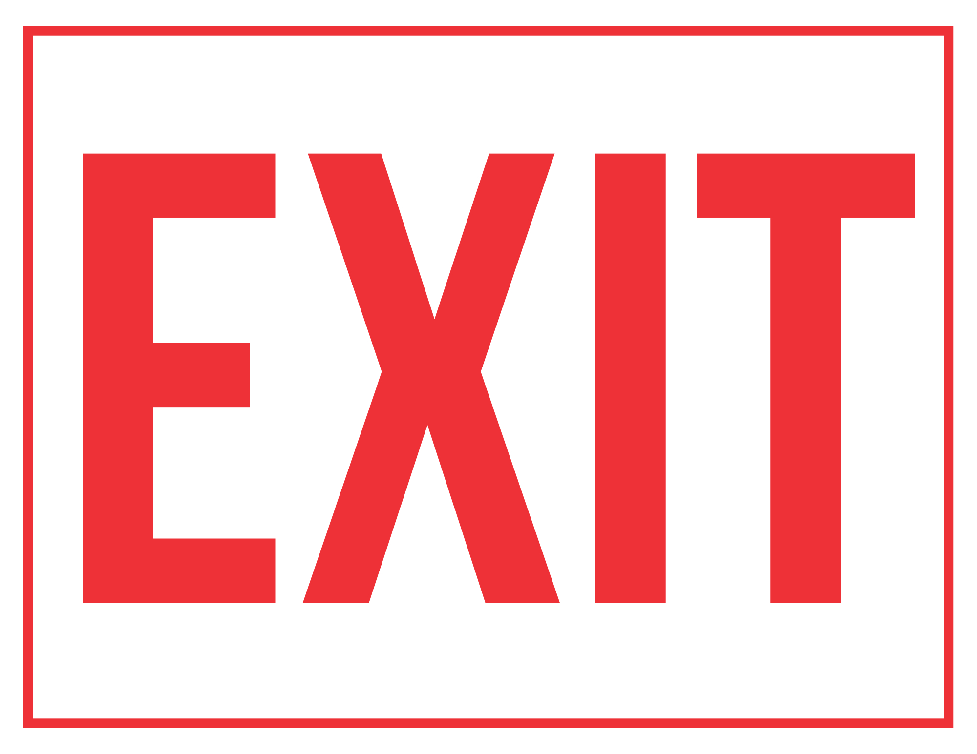 Exit Sign: Printable Templates (Free Pdf Downloads) with Free Printable Exit Sign Template