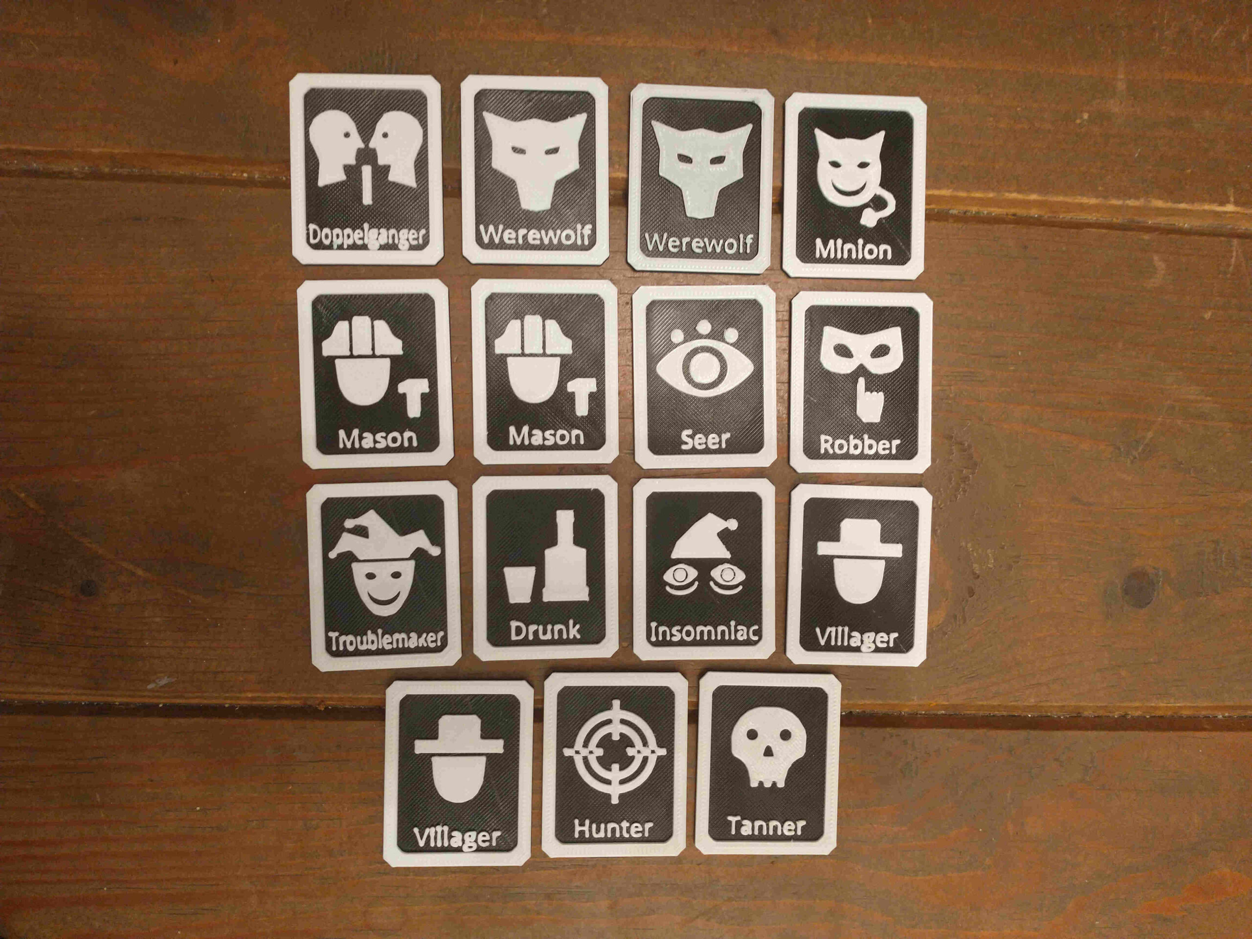 🐺 One Night Ultimate Werewolf Cards・Free 3D File For ・Cults for Free Printable Werewolf Game Cards