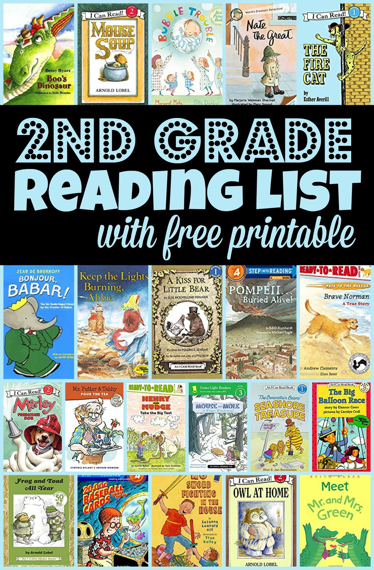 📚 Best 2Nd Grade Reading Books List (Free Printable) intended for Free Printable Level G Books