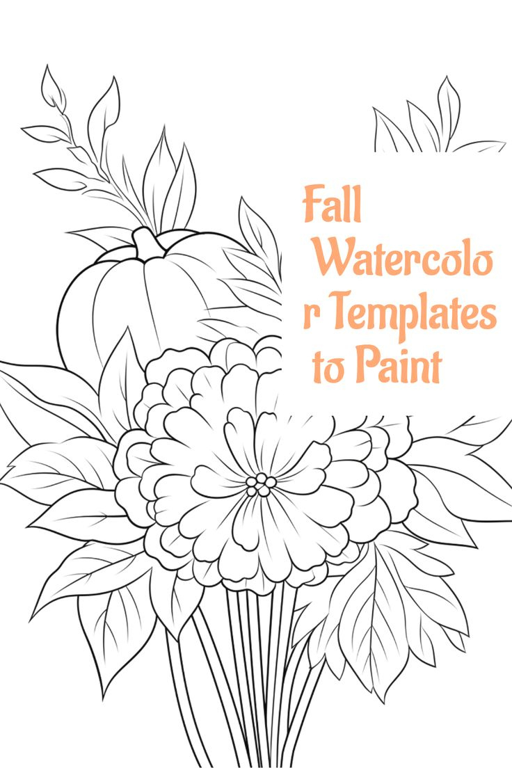 Fall Watercolor Templates To Paint (Free Printables) regarding Free Printable Watercolor Pictures to Paint