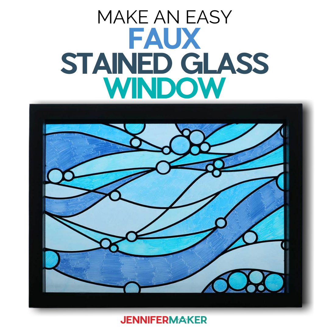 Faux Stained Glass Window - A Coloring Project! - Jennifer Maker in Free Printable Faux Stained Glass Patterns