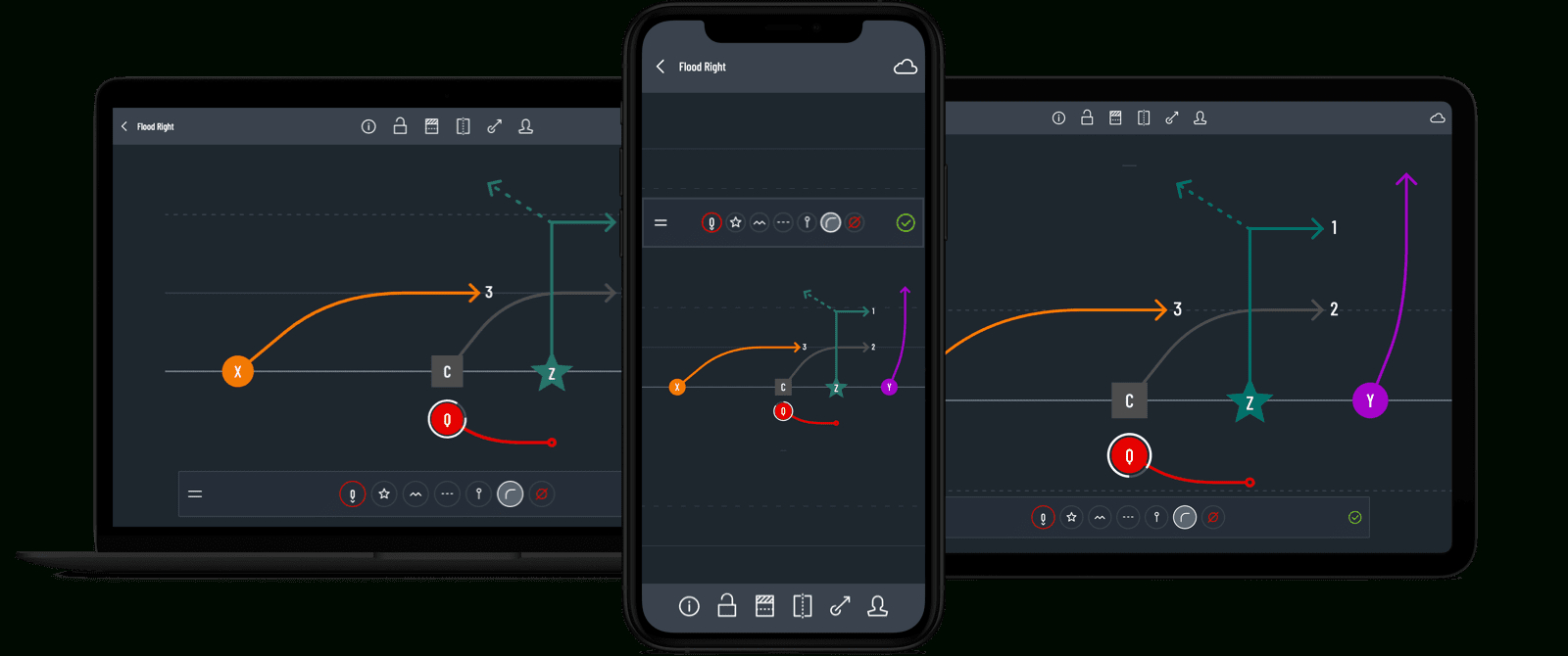 Flag Football Playbook App For Ios Ipad &amp;amp; Iphone, Android, Windows inside Free Wrist Coach Template Creator