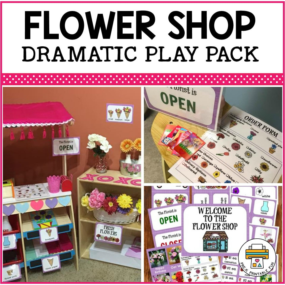 Flower Shop Preschool Dramatic Play - Pre-K Printable Fun inside Free Preschool Flower Shop Printables