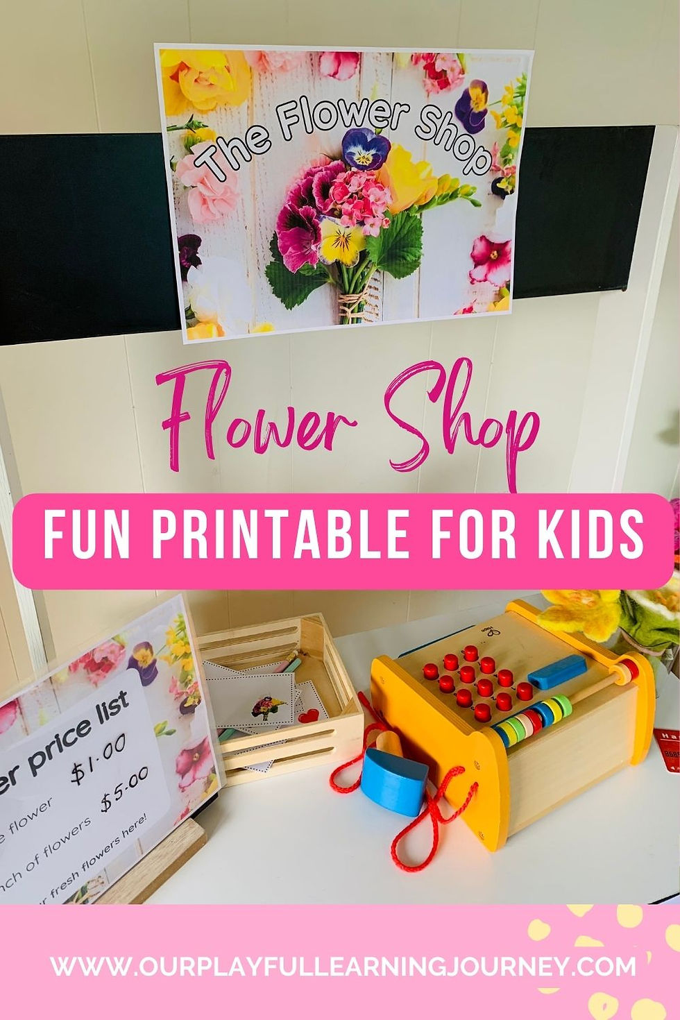 Flower Shop Pretend Play Printable for Free Preschool Flower Shop Printables
