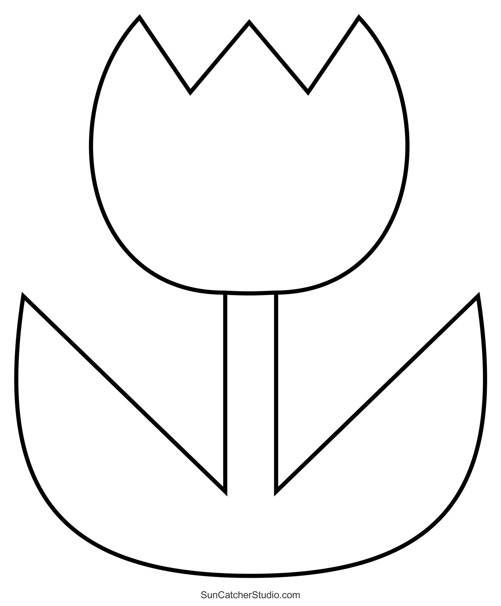 Flower Templates, Patterns, Svg Files (Printable Stencils) – Free in Free Printable Tulip Stencils