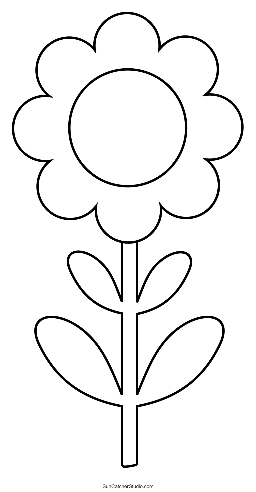 Flower Templates, Patterns, Svg Files (Printable Stencils) – Free regarding Free Flower Stem Template