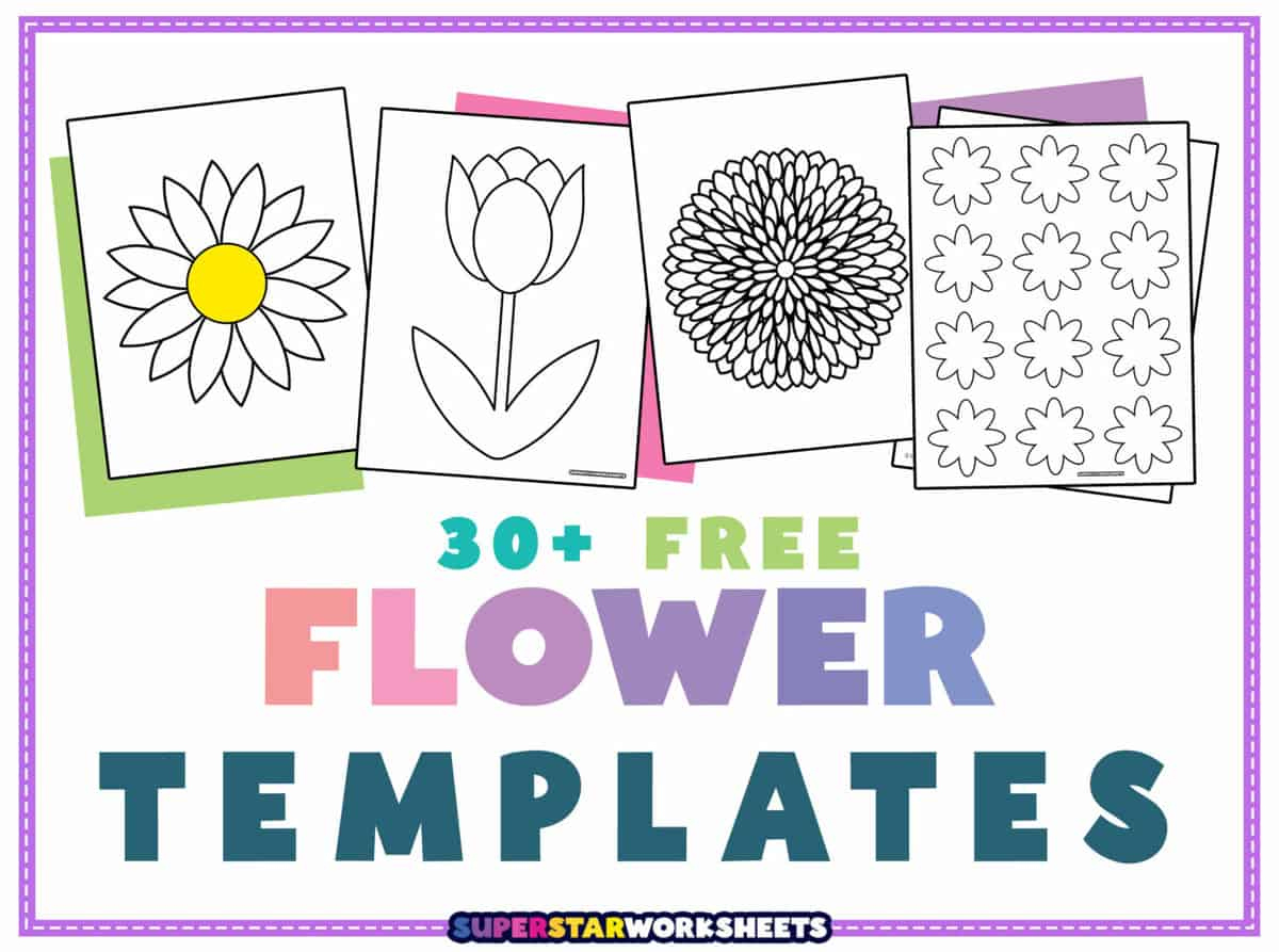 Flower Templates - Superstar Worksheets throughout Free Flower Stem Template