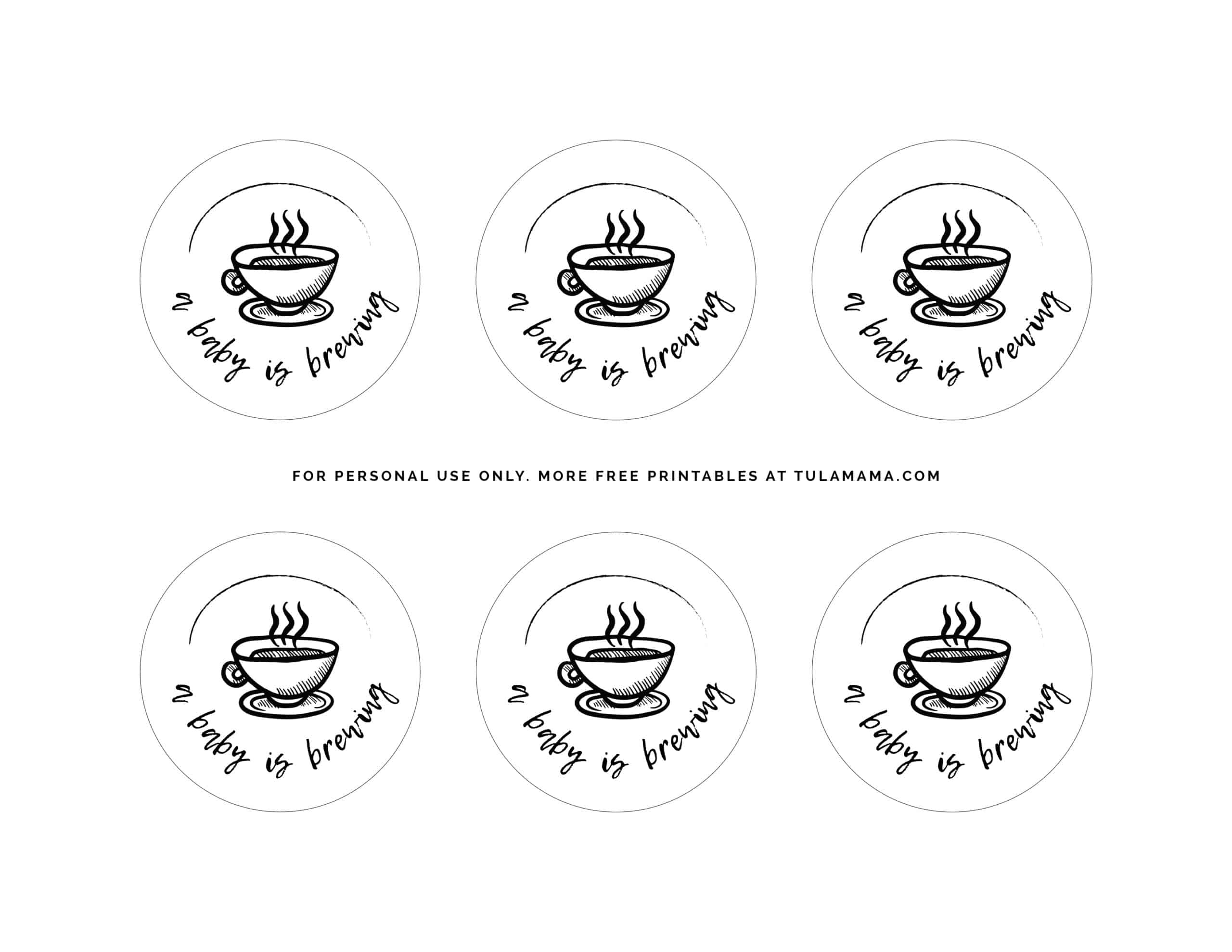 Free &amp;quot;A Baby Is Brewing&amp;quot; Baby Shower Printables - Tulamama intended for A Baby is Brewing Free Template