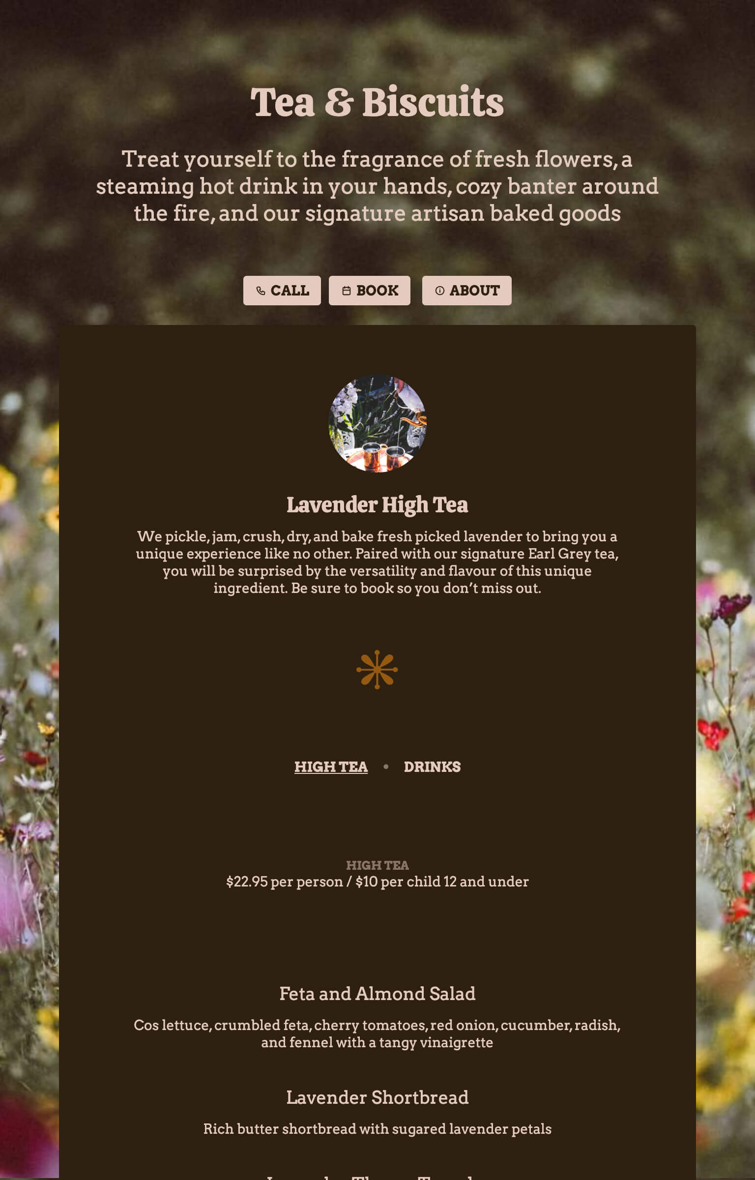 Free Afternoon Tea Menu Template | Menuzen in Free Afternoon Tea Menu Template